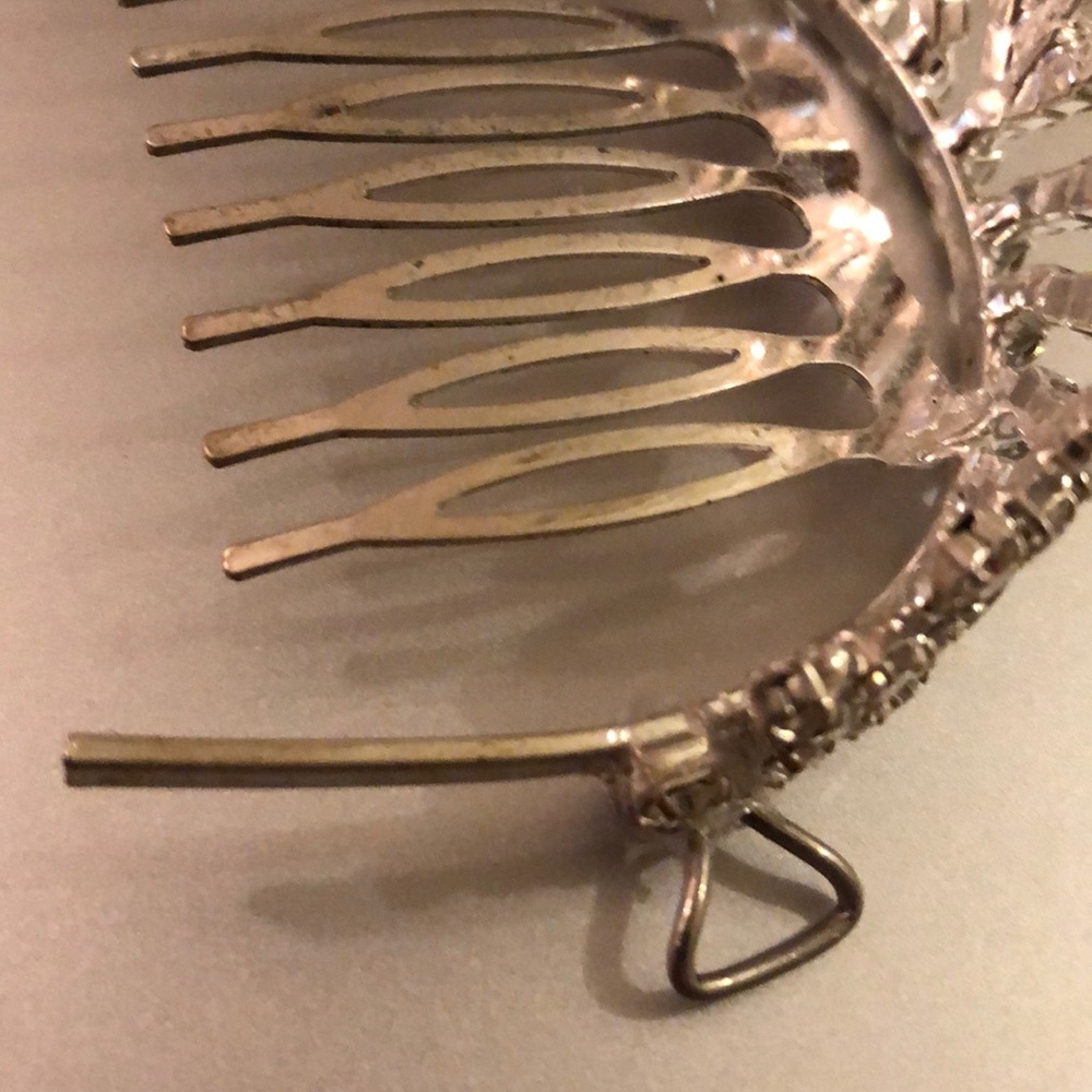 Princess Crown Silver Rhinestone - Picture 4 of 6